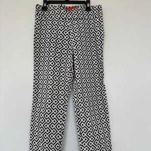 Krazy Larry Black and White Stretch Pull On Pants - size 8